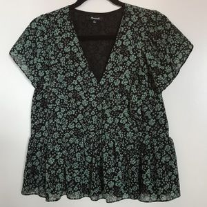 Madewell floral blouse